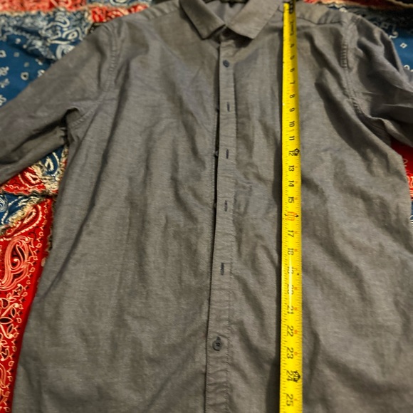 Adidas long sleeve button down shirt blue, only worn once - Picture 7 of 7